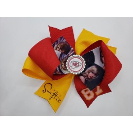 Bowin Crazy HairBows 5" Chiefs HAIRBOW Taylor Swift Travis Kelce Kansas City KC Football Swiftie