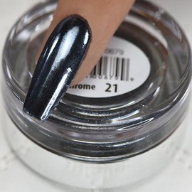 Cre8tion - Chrome Nail Art (Real Roes Gold or Sliver Black) (Sliver Black)