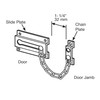 Prime-Line U 9852 Chain Door Guard, Stamped Steel w/Steel Chain,
