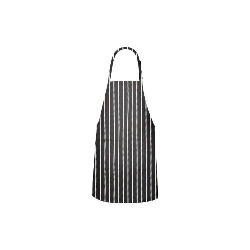 Fame Adult's Long Butcher Bib Apron-Chalk Stripe-O/S