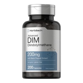 Horbäach DIM Suplemento 200 mg | Diindolilmetano avanzado | 200 cápsulas vegetales | vegetariano, sin OMG, sin gluten | por Horbaach, (Empaque puede variar)