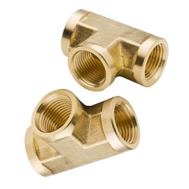 Legines - Conector de tubería de latón forjado, NPT hembra a hembra (2 unidades), 1/8"