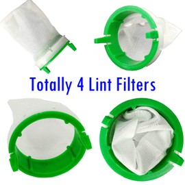 4X Washing Machine Lint Filter Bag, Floating Lint Mesh Bag for Simpson Esprit 450 500 550 600 630 650 EZI Set SWT5541 SWT8043 SWT9043 SWT1043, Reusable,Traps Lint Catcher