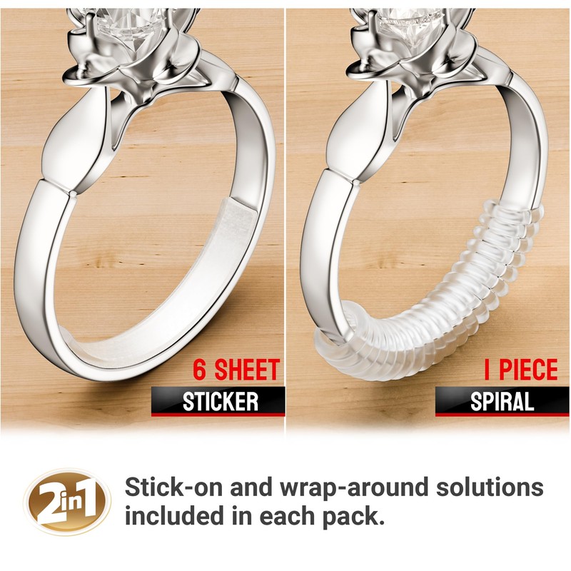 Omilly Ring Sizers for Loose Rings,144 Pack 16 Sizes 6