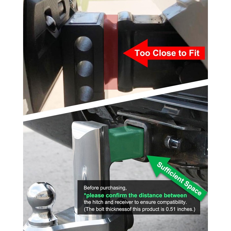 DEEAGLE Hitch Tightener Anti Rattle Stabilizer for 1.25" to 2"