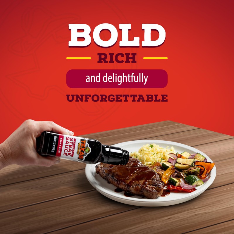 Texas Roadhouse Classic Steak Sauce, 12 oz. Bottle, Perfect Steak