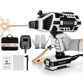 Portable Electric Welding Machine, Handheld Welder Machine, 20-120Amp Output Portable ARC Welding Machine with IGBT Inverter 6 Variable Current Adjustment Welding Machine for 1/16"-1/8" Welding Rod