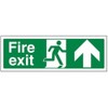 VSafety Fire Exit Arrow Up Sign - Landscape - 300mm