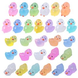 Resin Mini Landscapes, Animal Themed Landscapes, Decorative Animal Figurines, Glow In The Dark, Enhance Home Decor With Swan Pink Pig Duck Ornaments for Whimsical Figurines (Little Pig 30 Pcs)