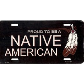 Smart Blonde LP-3828 Proud To Be A Native American Metal Novelty License Plate