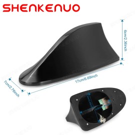 SHENKENUO 1pc Shark Fin Roof Car Antenna Radio FM Antena Cover Car Universal Accessories