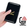 Rykitop Initial Letter Credit Card Holder,RFID Blocking ID Card Case