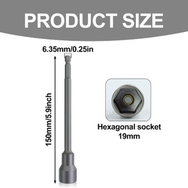 KkvoGmle Caravan Leg Winder Drill Attachment Caravan Leg Winder 19mm Socket Caravan Extension Drill Attachment Adapter for Caravans and Mobile Homes