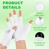 4 pares de guantes de algodón sin dedos, guantes blancos