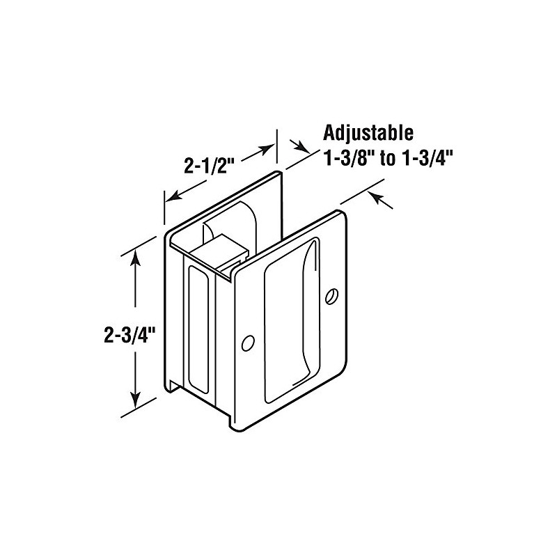 Prime-Line N 7080 Solid Brass, Antique Brass Finish, Pocket Door