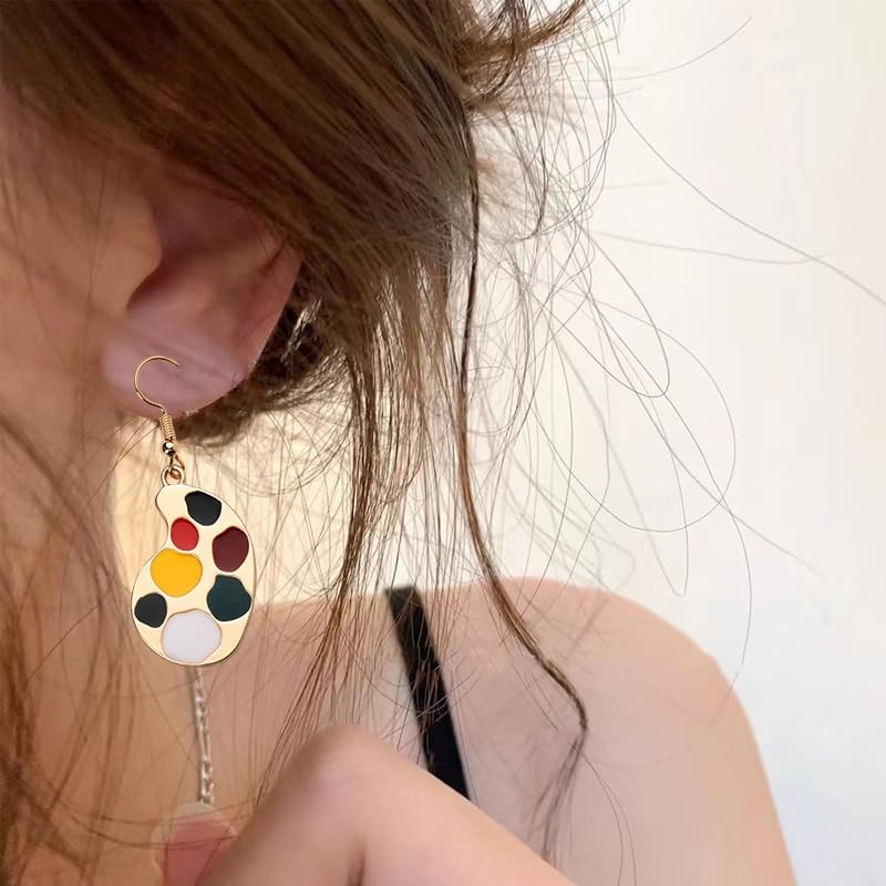 Paint Palettes Pendant Earrings for Women Unique Artist Pendant Earring