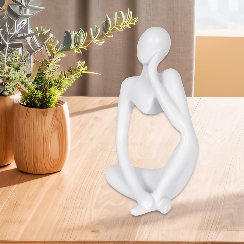 Zimoer Denker Resin Sculpture, Abstract Art Figures, Bookshelf DEK, People