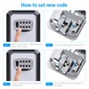 OQIMAX Key Lock Box Outside,Key Safe Lock Box for Outdoor