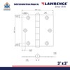 Embassy Door Hinge Solid Brass - 3 x 3 Inch,