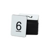 White Plastic Rectangular Number Plates 0-50