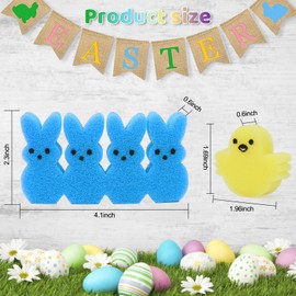 Lettry 64 Sponge Bunnies & 20 Yellow Chicks, Easter Vase Filler