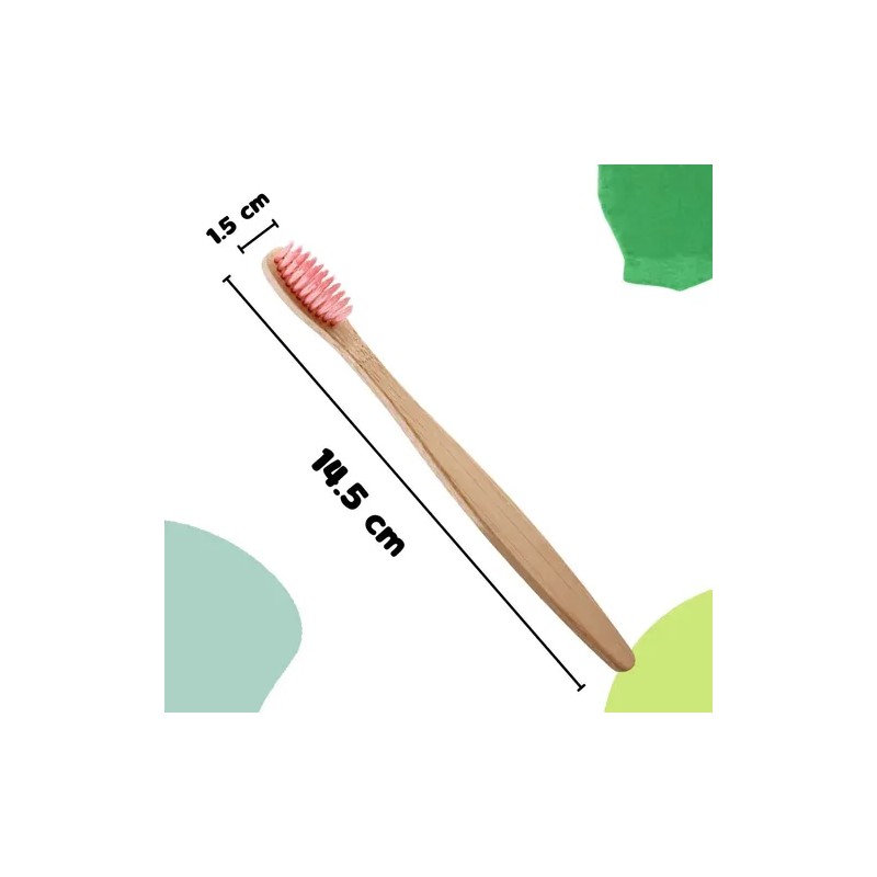 Paquete Cepillo Dientes Bambú Biodegradable Ecológico 30 Pz Color Infantil