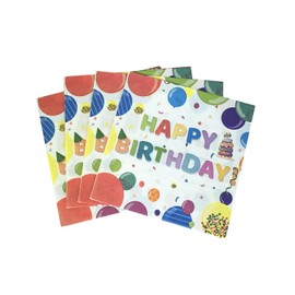 40PCS Happy Birthday Napkins for Rainbow Birthday Decorations Dessert Cocktail Disposable Colourful Balloons Theme Decors 6.5"