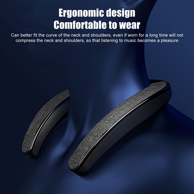 Neckband Bluetooth Speaker Stereo Handsfree Portable Wireless Wearable Speaker for
