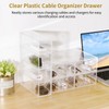 3 Pack 4-tier Clear Plastic Cable Organizer Drawer, Acrylic Sunglasses