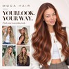Copper Auburn Highlights Wig for Women,26 inch Long Wavy Wig