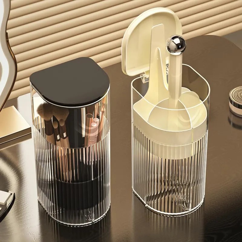 Porta Brochas De Maquillaje Acrílico: Caja De Y