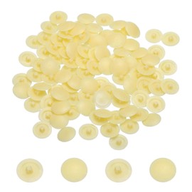 sourcing map Screw Caps, 158Pcs 12mm - Plastic Self-Tapping Screw Cap Covers, Decorative Cover Hole Plug for Diameter 7-8mm Flat Phillips Screw (Beige)