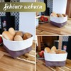 slowroom 12.5 x 12.5 x 10 cm Bread Basket, Cotton,