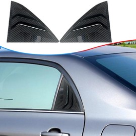 Window Louver,MUXEE 2Pcs Air Vent Scoop Shades Cover Blinds Trim for Toyota Corolla Altis/EX 2009 2010 2011 2012 2013 - ABS Carbon Fiber Sport Decorative Accessories