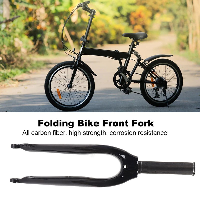 Carbon Fiber Front Fork Replacement Folding Bike Fork with Screws