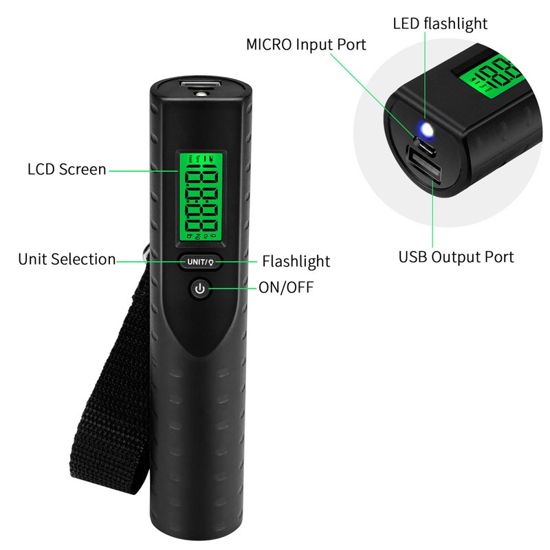 Digital Luggage Scale LCD Hanging Weight Gauge Automatic Data Locking