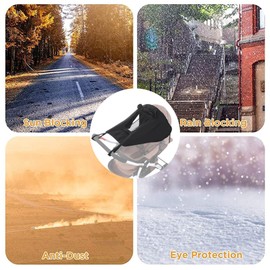 Pram Sun Shade with Breathable Viewing Window Windproof Sun Shade Cover for Pram Universal Pram Parasol with Window Blackout Black Pram Parasol Sun Parasol for Pram Pushchair Parasols & Sun Covers