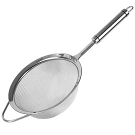 Xpanal Kitchen Fine Mesh Strainer Stainless Steel Colander-Skimmer with Sturdy Handle, Perfect for Food, Coffee, Sugar, Flour,Fruits, 5.5 Inch