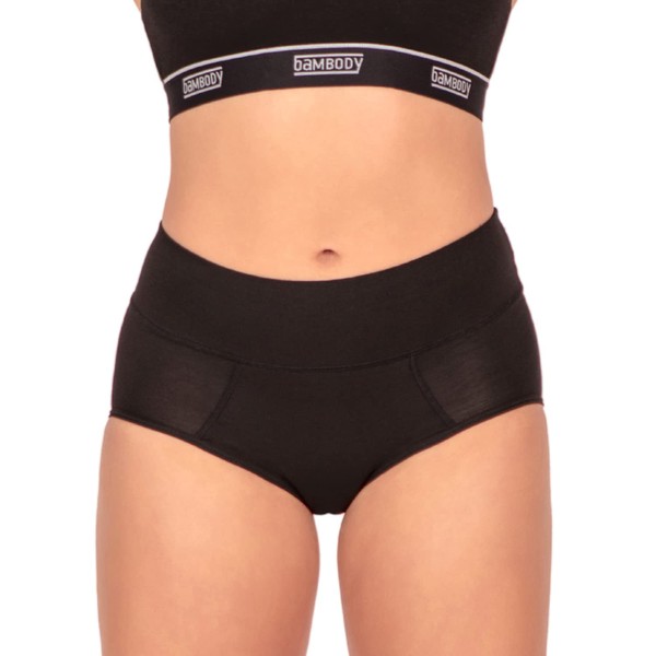 Bambody Absorbent Underwear: Period Panties | Underwear for Pregnancy and Puerperium, 1 Pack: Black