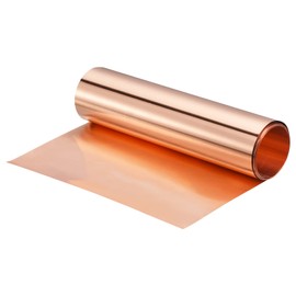 sourcing map Copper Sheet Roll 3500mm x 200mm x 0.08mm, 99.9% Pure Copper Strip 8" x 11.5ft 20 Gauge Copper Flashing Metal Foil Plate for Electricity DIY Projects (Multiple Sizes)