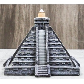 Temple of Kukulcan Mesoamerican Aztec Step Pyramid Backflow Incense Cone Burner