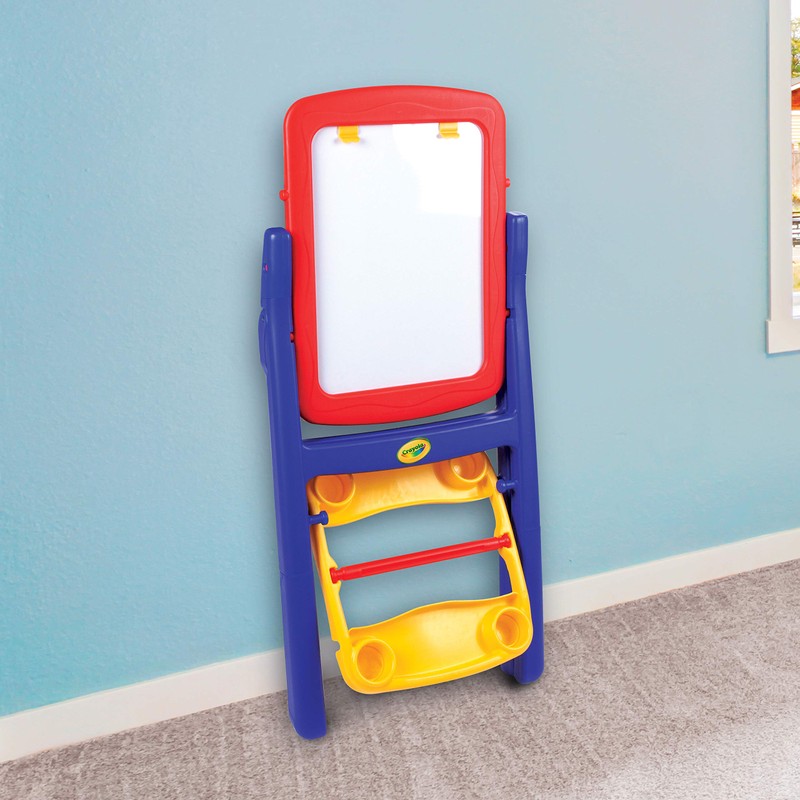 Crayola Qwikflip 2-Sided Kids Easel – 360° Rotating Magnetic Whiteboard