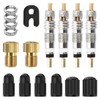 17 Piece Bicycle Valve Set, Presta Valve Core Adapter French