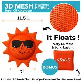 BubbyShine, Hot Tub Scum Absorber for Spa Hot Tub Cleaner - Hot Tub Accessories for Adults, Hot Tub Scum Sponge for Hot Tub Oil Absorbing Sponge for Hot Tub, Hot Tub Sponge Scum Remover, 1 Pack