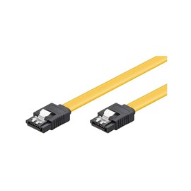 Goobay 94012 S-ATA data cable for HDD, SDD, 6 Gbits, SATA L-type male to SATA L-type male, length 20cm