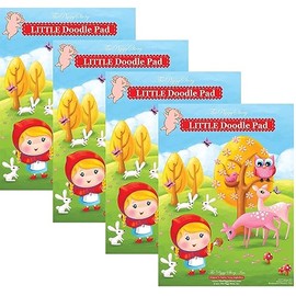 The Piggy Story 'Little Rosy Red' Little Doodle Pad ArtFolio Refill for Kids on The Go 4-Pack