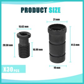 30 Pack Pool Cover Anchors for Concrete and Paver Deck, Universal Size Fits 3/4" Holes for Pool Safety Cover Installation, Durable PPS (Polyphenylene Sulfide) Pool Anchors with Head Screw Bolts