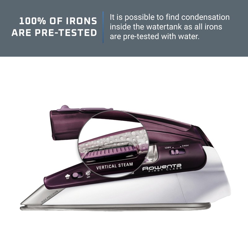 Rowenta Travel Iron, Pro Compact Stainless Steel Soleplate Hand Held