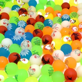 Christmas Super Balls, Set of 50, 6 Patterns, Bounce Balls, Good Elasticity, Christmas Super Balls, Diameter 1.2 inches (30 mm), Glow in the Dark, Bouncy Balls, Random Color