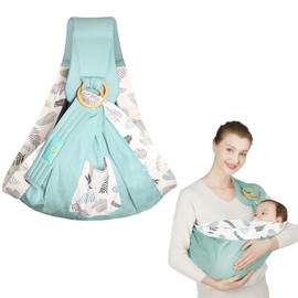 Canguro para Bebe, Rebozo para Cargar Bebe, Porteo Ergonomico para Bebe, Transpirable y Ajustable, Multifuncional y que Ahorra trabajo